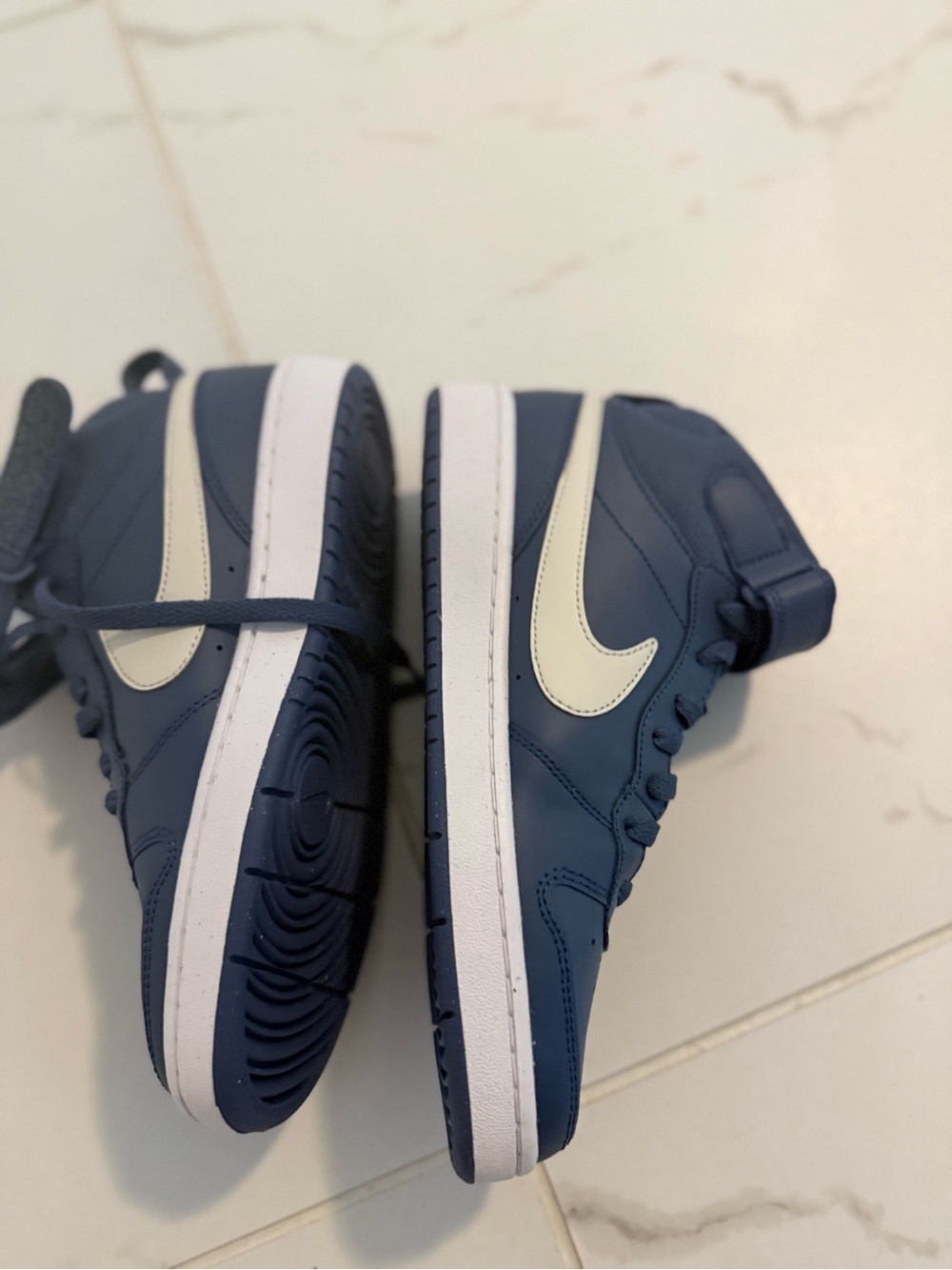 Nike Kids Navy Sneakers with White Swoosh - Picture 5 of 7